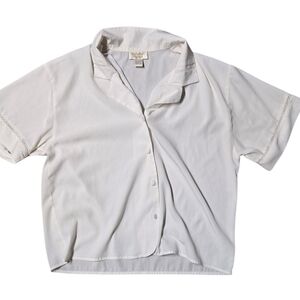 Victoria's Secret Cream Blouse Button Up Size Large Vintage